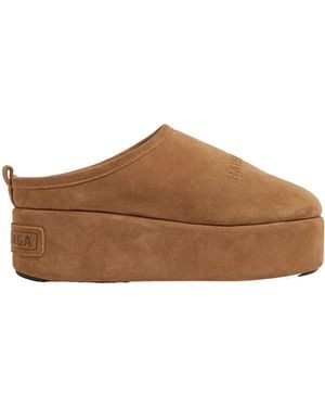 Balenciaga Alaska Platform Mules - Brown