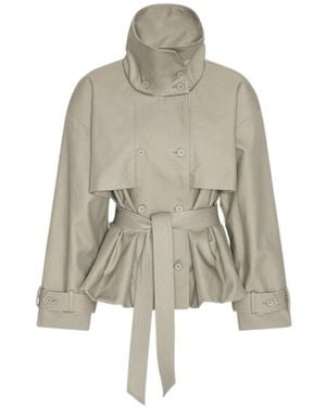 ROTATE BIRGER CHRISTENSEN Totate Belted Double-Breasted Jacket - Natural