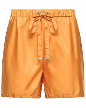 Moncler Logo Patch Taffeta Shorts - Orange