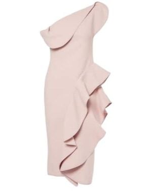 Maticevski Rhythm Ruffled Midi Dress - Pink