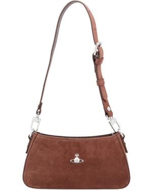 Vivienne Westwood Tasha Orb Plaque Shoulder Bag - Brown