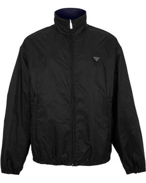 Prada Stand-Collar Windbreaker - Black