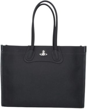 Vivienne Westwood Orb Logo Tote Bag - Black