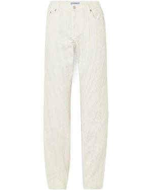 Mugler Patchwork Straight Leg Jeans - White