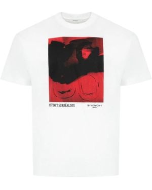 Givenchy Graphic Printed Regular Fit T-Shirt - Red