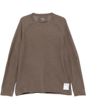 Satisfy Waffle-Knit Raglan-Sleeve Jumper - Brown
