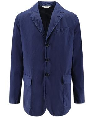Aspesi Single-Breasted Long-Sleeved Suit Jacket - Blue