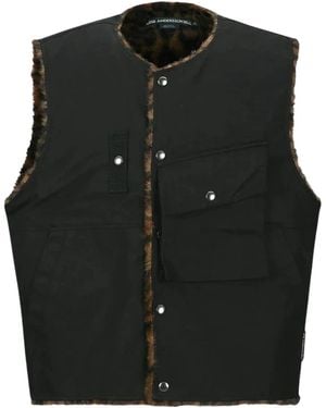 ANDERSSON BELL Crew Neck Pocket Vest - Black
