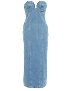 Magda Butrym Denim Midi Dress - Blue