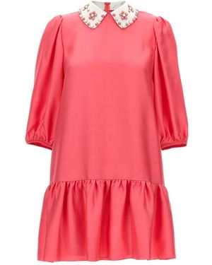 RED Valentino Rivet-Collar Dress - Pink