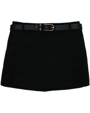 Elisabetta Franchi Belted Mini Skirt - Black
