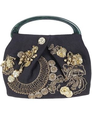 Dries Van Noten Crispino Embellished Shoulder Bag - Black