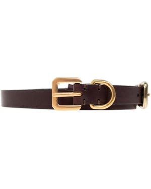 Etro Triple Buckle Belt - White