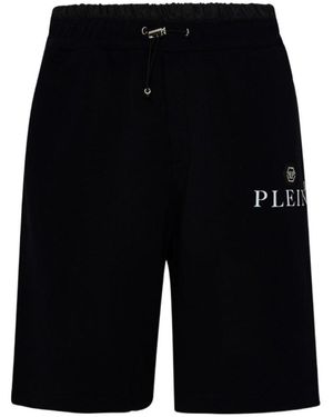 Philipp Plein Logo-Plaque Track Shorts - Black