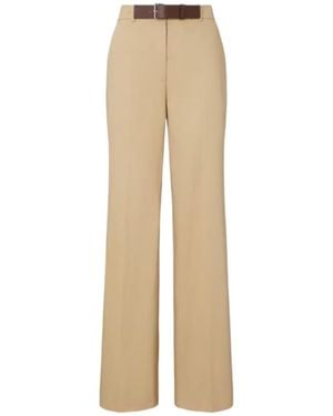 Tory Burch Belted Wide-Leg Pants - Natural