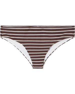 Brunello Cucinelli Striped Bikini Bottoms - Brown