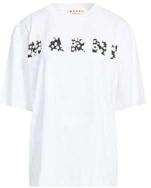Marni Solid-Color Printed T-Shirt - White
