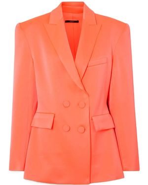 Alex Perry Shiny Satin Blazer - Orange