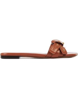 Chloé Chloé Mae Knot-Detailed Slides - Brown