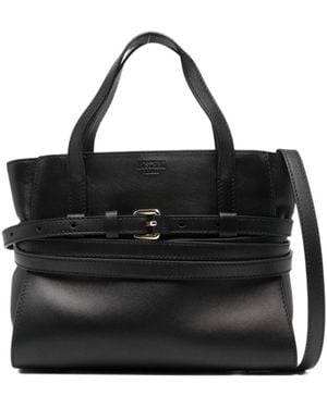 Moschino Tie Me Belted Top-Handle Tote Bag - Brown