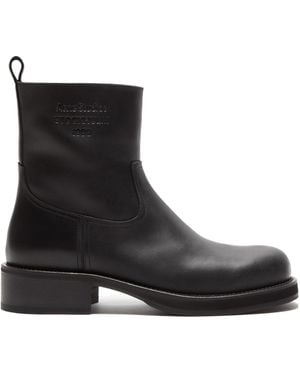 Acne Studios Leather Waxed Boots - Black