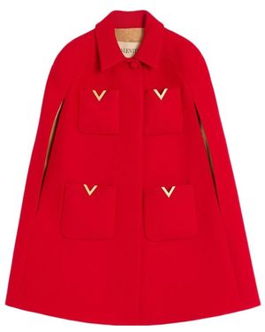 Valentino Drill Double Cape - Red