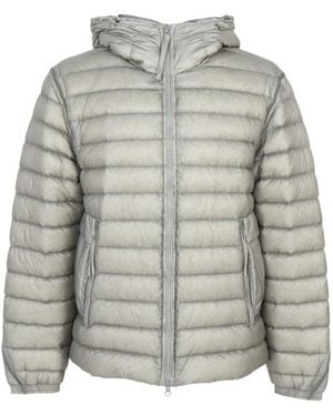 C.P. Company Goggle-Detail Quilted Jacket - Gray