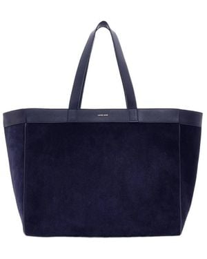 Anine Bing Logo Printed Top Handle Bag - Blue