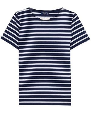 Saint James Striped Short-Sleeved T-Shirt - Blue
