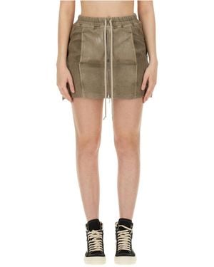 Rick Owens Lido Drawstring Mini Skirt - Green