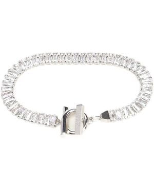 Ferragamo Logo-Patterned Bracelet - White