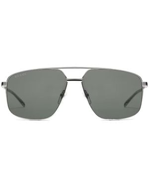 Gucci Eyewear Navigator Frame Sunglasses - Metallic