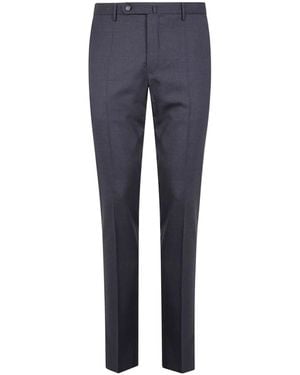 Incotex Concealed-Fly Trousers - Blue