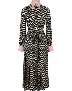 Valentino Vlogo Midi Dress - Black