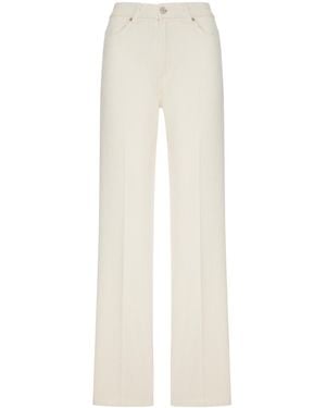 The Seafarer Casual Pants With Belt Loops - White
