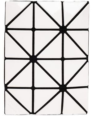 Issey Miyake High-Shine Geometric-Design Cardholder - White