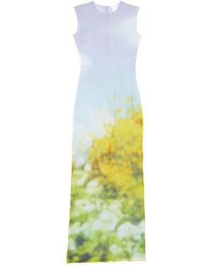 Acne Studios Printed Maxi Dress - White