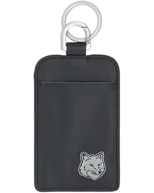 Maison Kitsuné Maison Kitsuné Fox Head Patch Card Holder - Black