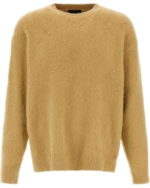 Roberto Collina Shearling-Effect Oversized Knitwear - Natural