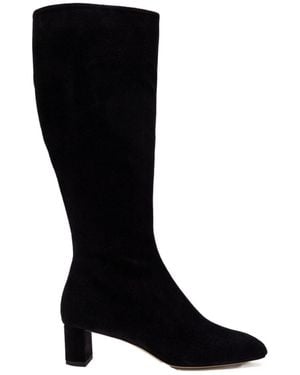 Aeyde Marty 50 Suede Knee-High Boots - Black
