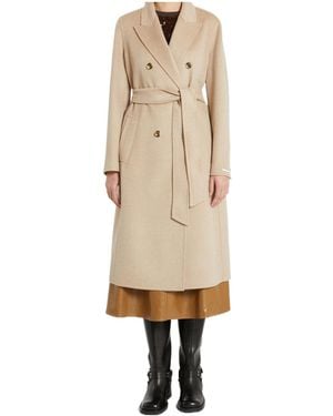 Marella Long-Sleeved Coat - Natural