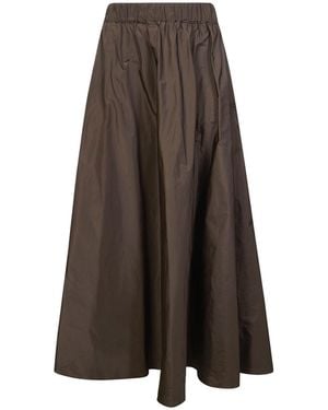P.A.R.O.S.H. P. A.R. O. H. "Pimpy26" Taffetas Long Skirt - Brown
