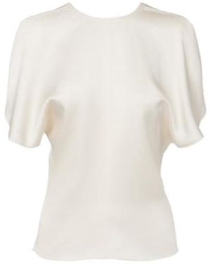 Victoria Beckham Crew Neck Top - White