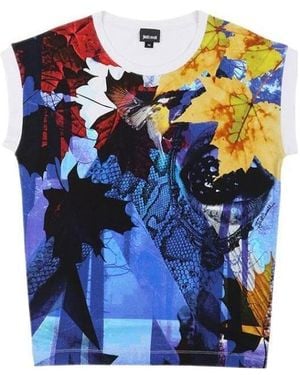 Just Cavalli Printed T-Shirt - Blue