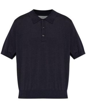 Studio Nicholson Arieta Button Short-Sleeve Polo Shirt - Blue
