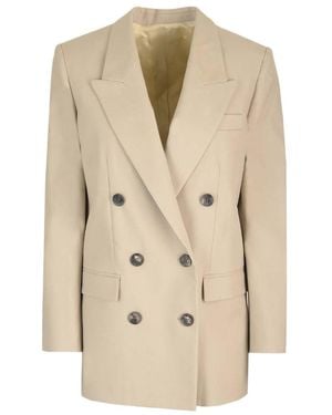 Isabel Marant Double Breasted Tailored Blazer - Natural