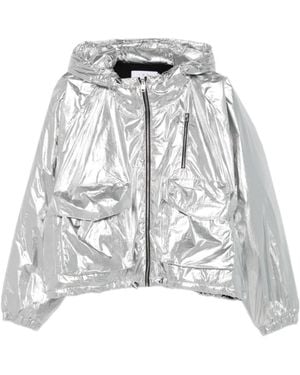 IRO Metallic Hooded Jacket - Gray