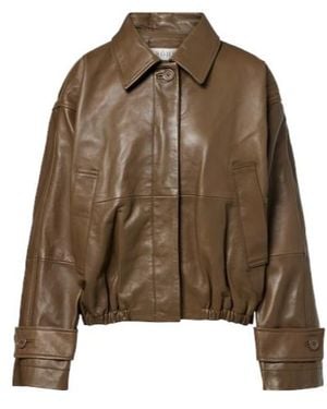 Rohe Minimalist Leather Jacket - Brown