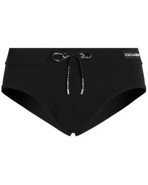 Dolce & Gabbana Drawstring Swim Briefs - Black
