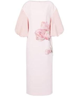 Safiyaa Embroidered Midi Dress - Pink